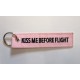 Anhänger - KISS ME BEFORE FLIGHT - pink