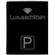 Parkscheibe / Parkkarte blaue Zone - Luxusschlitten - schwarz / silber