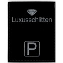 Parkscheibe / Parkkarte blaue Zone - Luxusschlitten - schwarz / silber