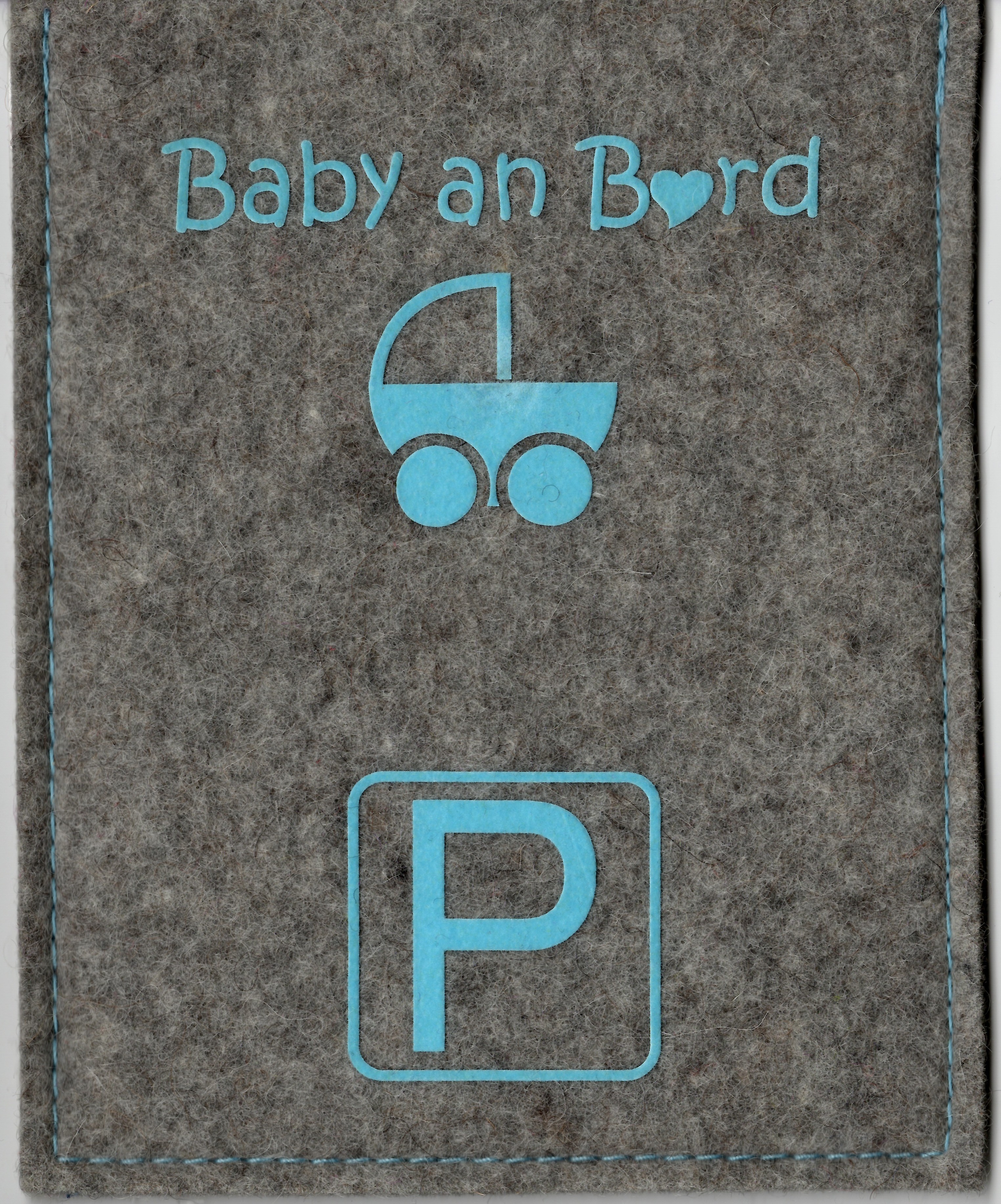 Parkscheibe / Parkkarte blaue Zone - Baby an Board - grau / blau PR