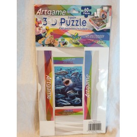 3-D Puzzle 60 Stück  mit kleiner Faltschachtel Haifisch