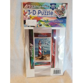 3-D Puzzle 60 Stück  mit kleiner Faltschachtel Leuchtturm