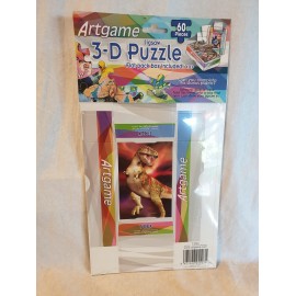 3-D Puzzle 60 Stück  mit kleiner Faltschachtel T-REX