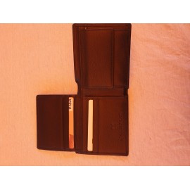 Portmonnaie Leder schwarz mit RFID/ 6 Karten